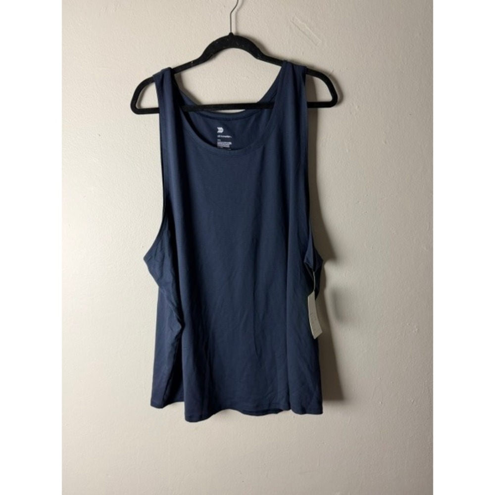 All in Motion Mens Muscle Tank Top Navy Blue XXL Athletic Workout Sleeveless